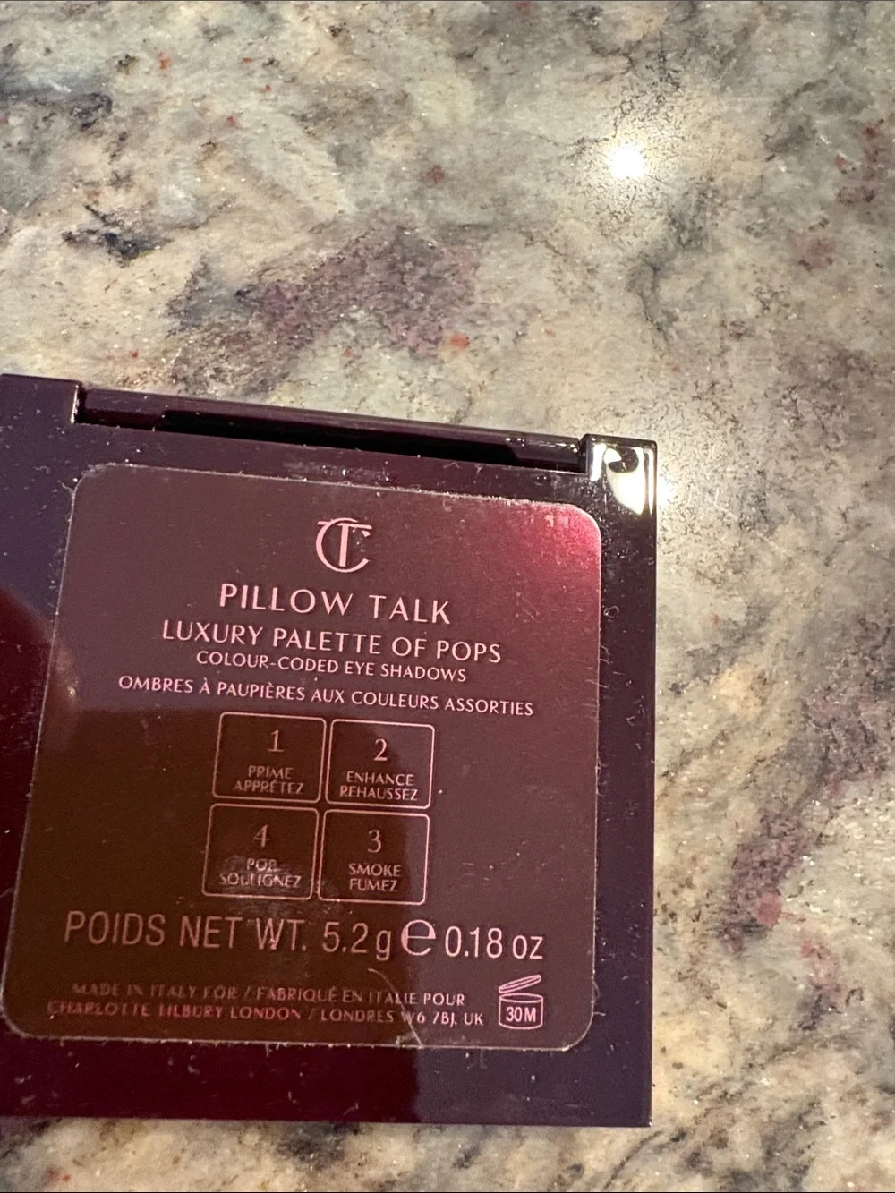 Charlotte Tilbury Pillow Talk Eye Shadow Palette - Burgundy & Gold